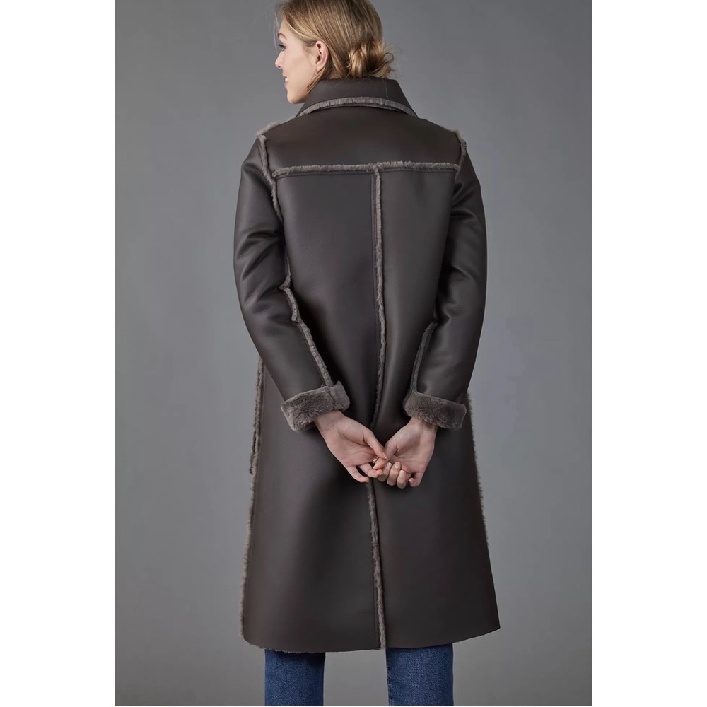 Anthropologie Kerry Reversible Faux Fur Coat NWT - L and XL - Picture 5 of 15